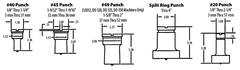 001789 No. 20 1" Square Punch - Eagle Tool & Supply