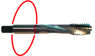 M8 x 1.25 Dia. - D5 - 3 FL - Std Spiral Flute Tap - Red Ring - Eagle Tool & Supply