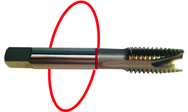 M10 x 1.25 Dia. - D5 - 3 FL - Std Spiral Point Tap - Red Ring - Eagle Tool & Supply