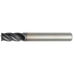 1/2x1/2x3x5 4FL Square Carbide End Mill-Round Shank-TiAlN - Eagle Tool & Supply