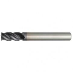 1/4x1/4x1-3/4x4 4FL Square Carbide End Mill-Round Shank-TiAlN - Eagle Tool & Supply