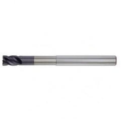 3/8x3/8x1/2x1-7/8x4 .030R 4FL Carbide End Mill-Round Shank-TiAlN - Eagle Tool & Supply