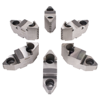 Hard Top Jaws for Scroll Chuck 10" 6-Jaw 6 Pc Set - Eagle Tool & Supply