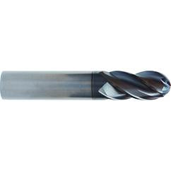 1/2x1/2x5/8x2-1/2 4 Flute Ball Nose TuffCut® XT HP End Mill ALtima® Blaze Coated - Eagle Tool & Supply