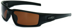 Hypershock Matte Black Frame - Espresso Polarized Lens Safety Glasses - Eagle Tool & Supply