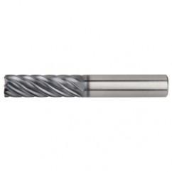 1x1x5x7-1/2 .060R 7FL Carbide End Mill-Round Shank-AlTiN - Eagle Tool & Supply