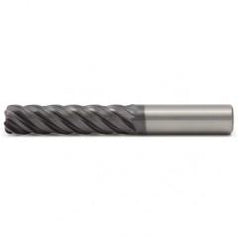 1/2x1/2x2x5 5FL Square Carbide End Mill-Round Shank-AlTiN - Eagle Tool & Supply