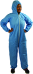 Flame Resistant Coverall w/ Zipper Front, Hood, Elastic Wrists & Ankles Large - Eagle Tool & Supply