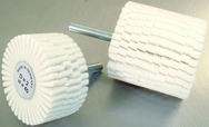 3 x 2 x 1/4" - MED - Felt Polishing Flap Wheel Brush - Eagle Tool & Supply