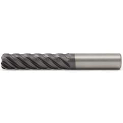 3/8x3/8x1-1/2x4 .030R 5FL Carbide End Mill-Round Shank-AlTiN - Eagle Tool & Supply