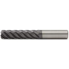 5/8x5/8x2-1/2x5-1/4 .030R 5FL Carbide End Mill-Round Shank-AlTiN - Eagle Tool & Supply