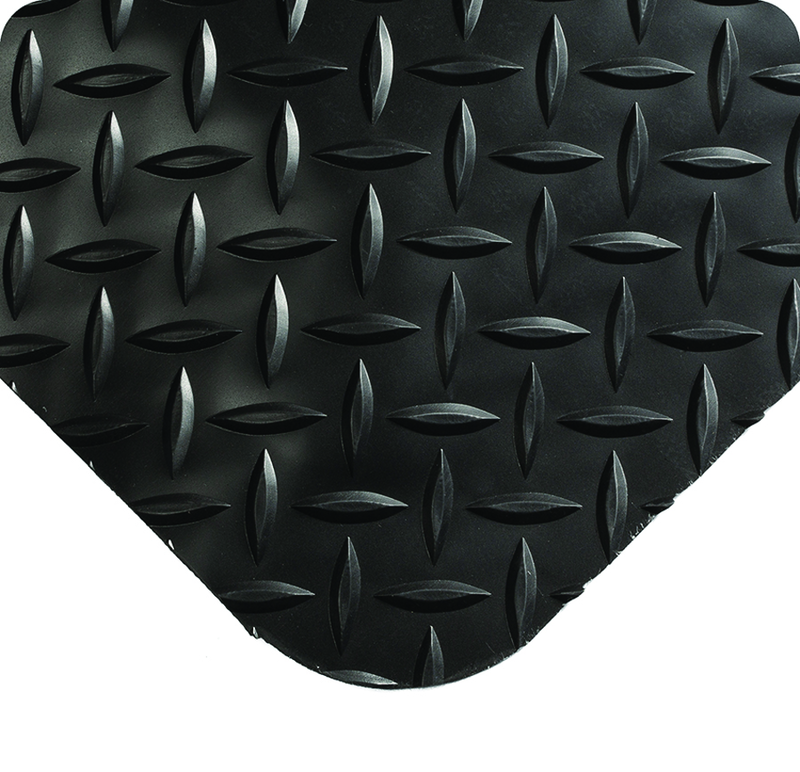 Diamond-Plate Select 19/16" x 2' x 75' Black Work Mat - Eagle Tool & Supply