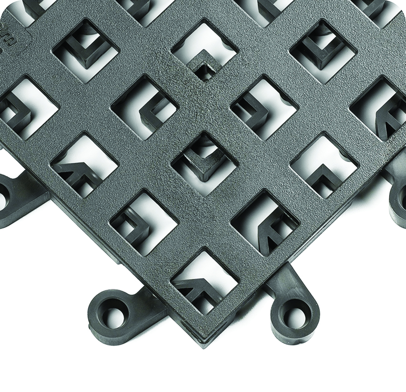 ErgoDeck General PupposeÂ Open Egronomic TilesÂ 18" x 18" x 7/8" Thick (Charcoal) - Eagle Tool & Supply