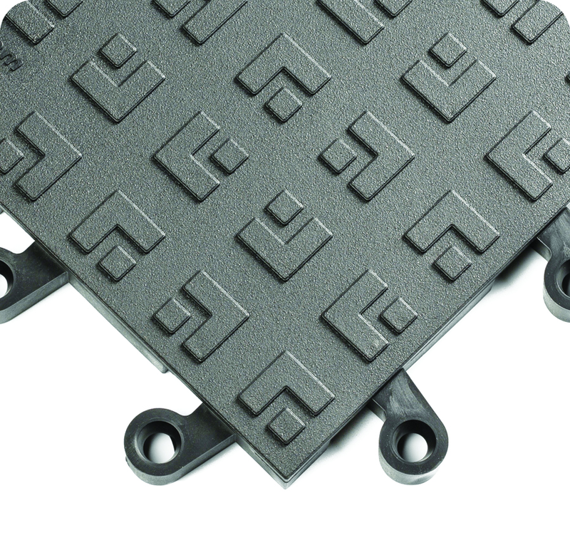 ErgoDeckÂ General Purpose SolidÂ Ergonomic Tiles - 8" x 18" x 7/8" Thick - Charcoal - Eagle Tool & Supply