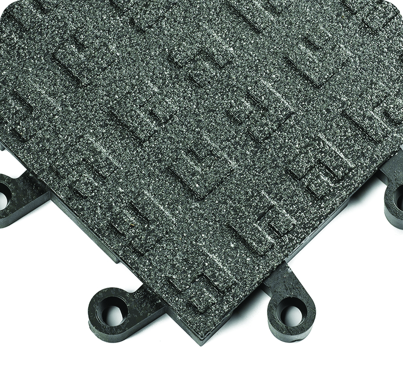 ErgoDeck General PupposeÂ Solid w/ GritShieldÂ Egronomic TilesÂ 18" x 18" x 7/8" Thick (Black) - Eagle Tool & Supply