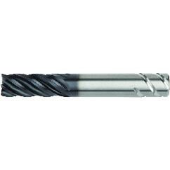 3/8x3/8x1/2x2 .030R 5FL Carbide End Mill-Round Shank-AlTiN - Eagle Tool & Supply