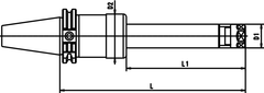 CAT 50 x PG 32 x 4.3 H CAT powRgrip Toolholder - Eagle Tool & Supply