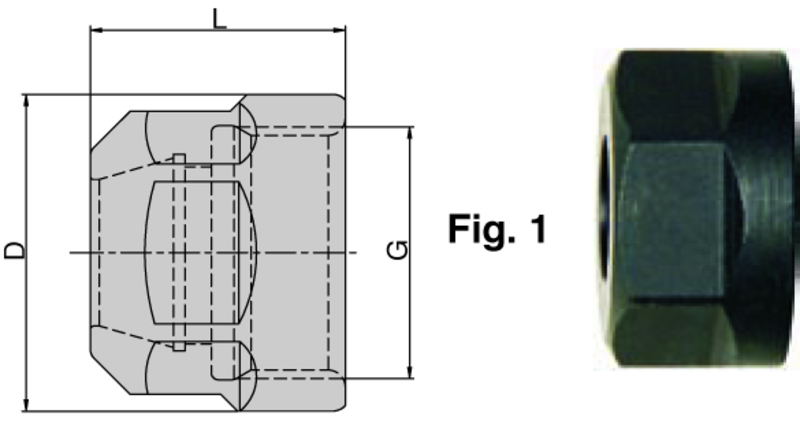 ER20-IC Top Clamping Nut - Hex - Eagle Tool & Supply