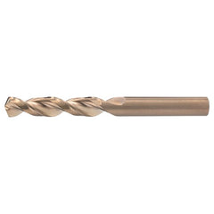 #10 RHS / RHC HSS-CO 8% (M42) 135 Degree Split Point Q-Cobalt Wide Land Parabolic Drill - Straw / Gold Oxide - Exact Industrial Supply