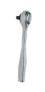 5-1/4" OAL - 1/4'' Drive - Round Head - Heavy Duty Reversible Ratchet - Plain Handle - Eagle Tool & Supply