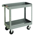 16"W x 30"D x 32"H Service Cart w/16 GA Posts, 5" Dia. Casters Powder Coat Finish - Eagle Tool & Supply