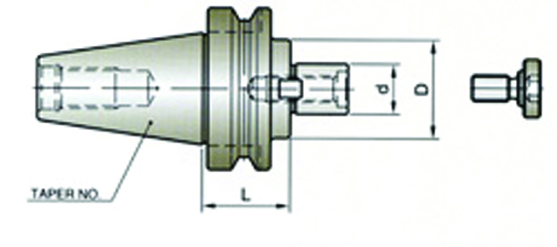 1-1/2 BT50 SHELL MILL HLDR EM - Eagle Tool & Supply